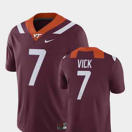 Men Virginia Tech Hokies Michael Vick 7 Maroon Alumni Football Game Player Jersey